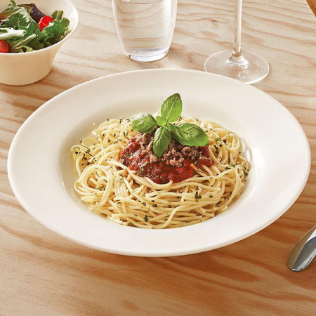 Тарелка для пасты «Зеникс»; зеникс; 600мл; D=28.5,H=4.6см; белый