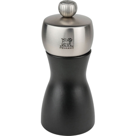 Мельница для соли метал.мех.; дерево,сталь нерж.; H=12см; черный