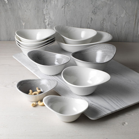 Салатник «Скейп грей»; фарфор; 420мл; D=18см; серый