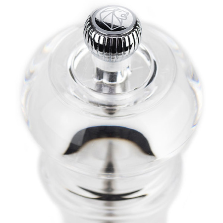 Мельница для соли мех.; акрил; D=5.5,H=22см; прозр.,металлич.