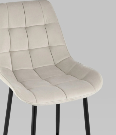 Стул полубарный Флекс велюр бежевый