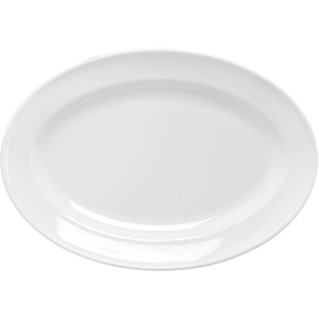 Блюдо овал. «Симплисити Вайт»; фарфор; L=32,B=22.3см; белый