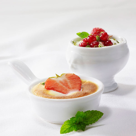 Кокотница «Миниатюра»; фарфор; 20мл; D=6,H=2,L=10см; белый