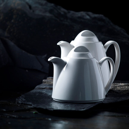 Чайник «Лив»; фарфор; 350мл; D=7см; белый