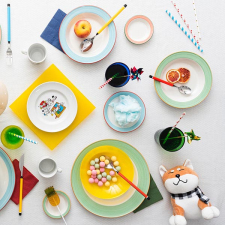 Тарелка сервировочная «Рио Грин»; фарфор; D=30,H=2.5см; белый,зелен.