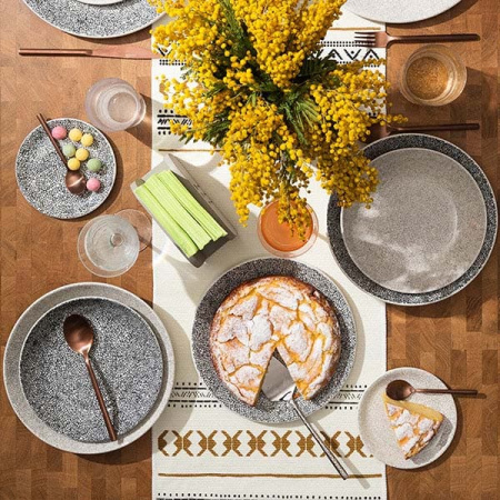 Тарелка мелкая «Ин Блэк»; фарфор; D=25.3см; белый,черный