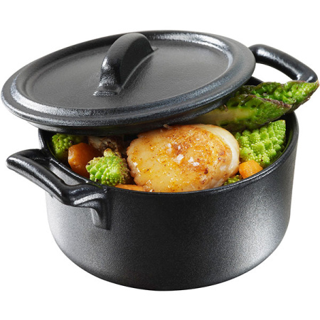 Сковорода порц.; керамика; 250мл; H=3,L=14.5,B=13см; черный