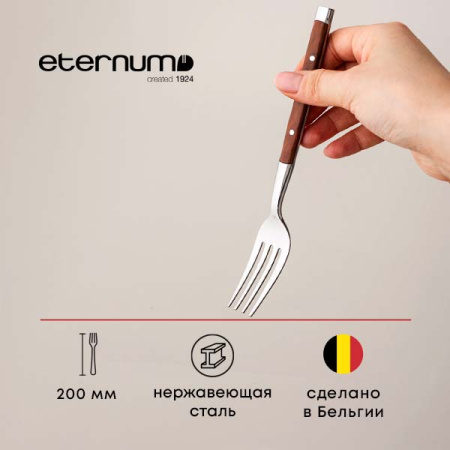 Вилка столовая «Рустик»; сталь нерж.,пластик; L=200/60,B=20мм