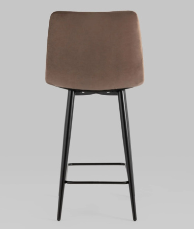 Стул полубарный Джанго велюр коричневый высота сиденья 60 см