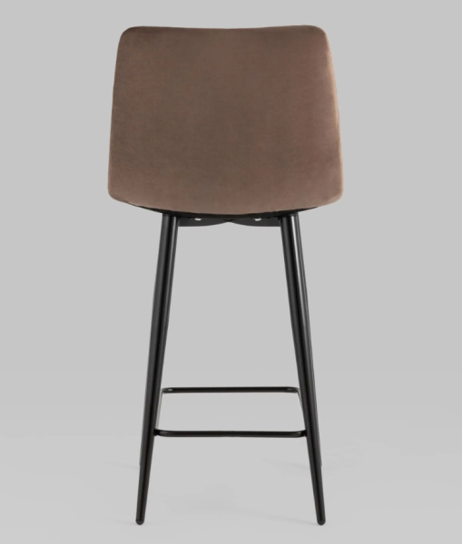 Стул полубарный Джанго велюр коричневый высота сиденья 60 см