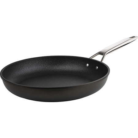 Сковорода; алюм.литой,тефлон; D=32,H=6,L=62.5см; черный