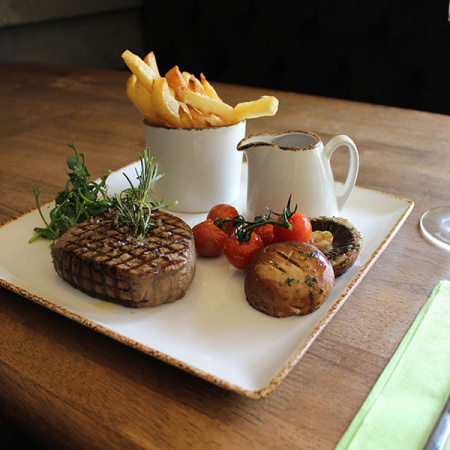 Блюдо квадратное «Браун дэппл»; фарфор; L=27,B=27см; белый,коричнев.