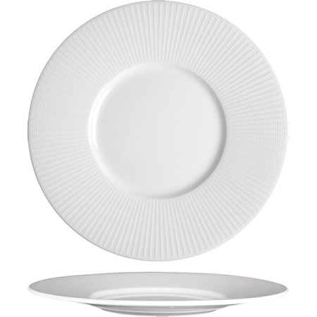 Тарелка мелкая с широк.бортом «Уиллоу»; фарфор; D=28.5см; белый