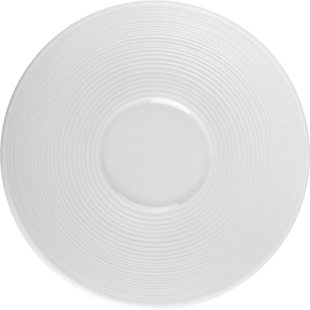 Блюдце «Граффити»; фарфор; D=11.3см; белый