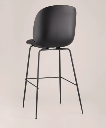 Стул барный Beetle PU со спинкой коричневый