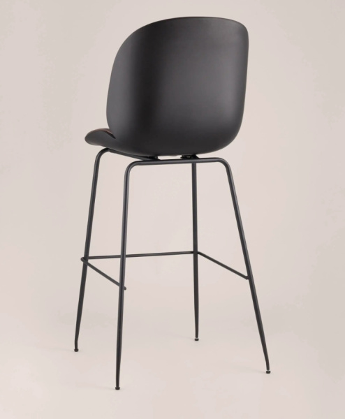 Стул барный Beetle PU со спинкой коричневый