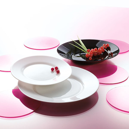 Тарелка десертная «Эвридэй»; стекло; D=19.5см; белый