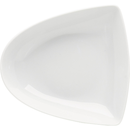 Тарелка треугольная «Энжой»; фарфор; L=23.1,B=21.4см; белый