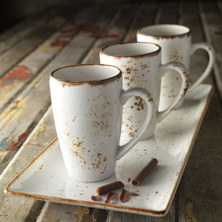 Кружка «Крафт»; фарфор; 285мл; D=7,H=11,L=11см; белый