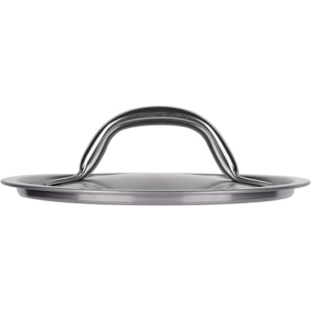 Крышка; сталь нерж.; D=14,H=4см; металлич.