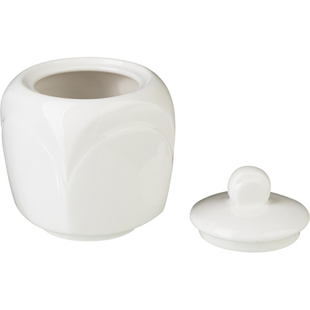 Сахарница с крышкой «Бьянко»; фарфор; 240мл; белый