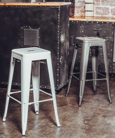 Стул барный TOLIX белый глянцевый