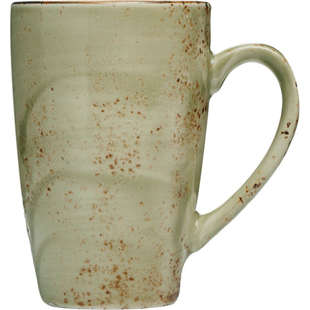 Кружка «Крафт»; фарфор; 285мл; D=7,H=11,L=11см; зелен.