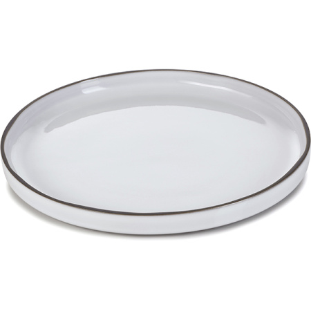 Тарелка «Карактэр»; фарфор; D=26,H=2.2см; камен.-серый.