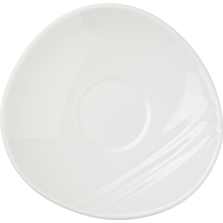 Блюдце «Органикс»; фарфор; D=15,H=2.5см; белый