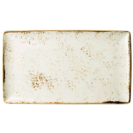 Блюдо прямоугольное «Крафт»; фарфор; H=2,L=33,B=19см; белый