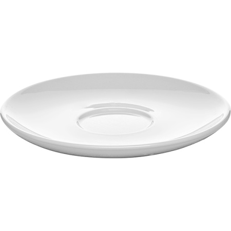 Блюдце «Лив»; фарфор; D=15,H=1.7см; белый
