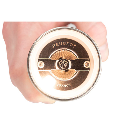 Мельница для соли электрич.(батарейки); пластик,сталь нерж.; H=14см; серебрист.