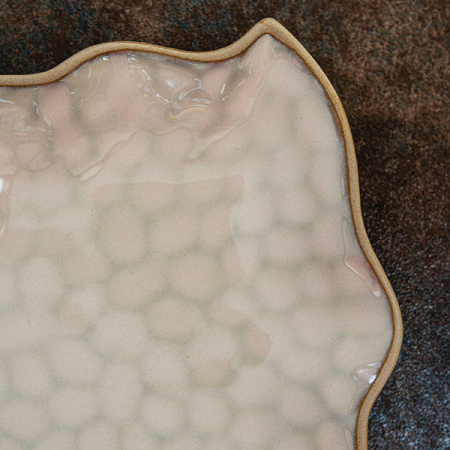 Блюдо для подачи Le CoQ Кюпсели Д=22 Ш=17 см бежевый