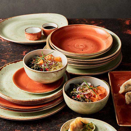 Салатник «Крафт»; фарфор; 1000мл; D=25.5,H=3.5см; терракот