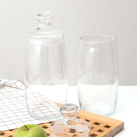 Банка с крышкой «Чешни»; стекло,резина; 1500мл; D=9.4,H=20см; прозр.