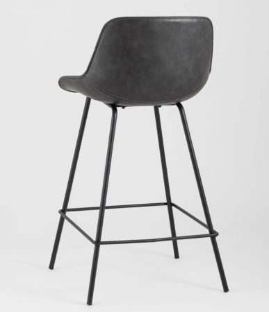 Стул полубарный TEXAS экокожа серый