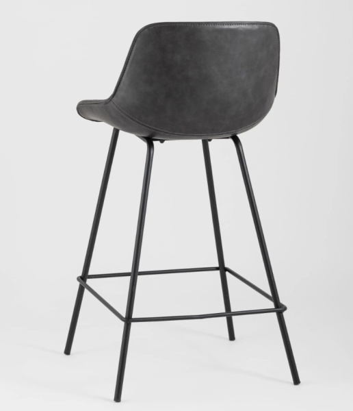 Стул полубарный TEXAS экокожа серый