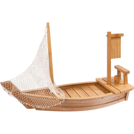 Блюдо «Корабль»; дерево; H=14.5,L=60,B=23см; св. дерево