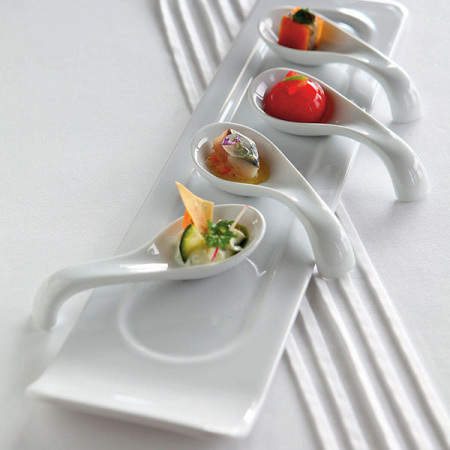 Ложка для пунша; фарфор; L=115,B=45мм; белый