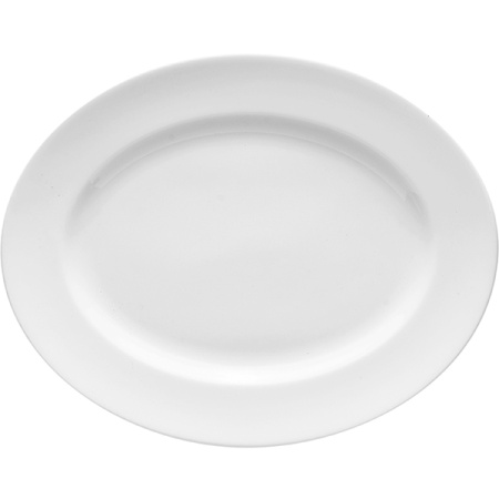Блюдо овальное «Монако Вайт»; фарфор; H=2,L=28,B=22см; белый