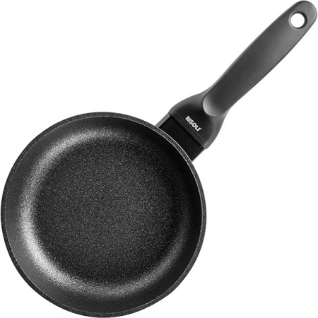 Сковорода; алюм.литой,тефлон; D=20,H=4.5,L=40см; черный