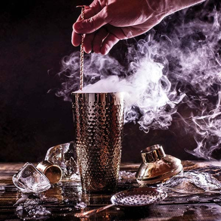 Ложка барная ProHotel 25 см с мадлером позолоченная