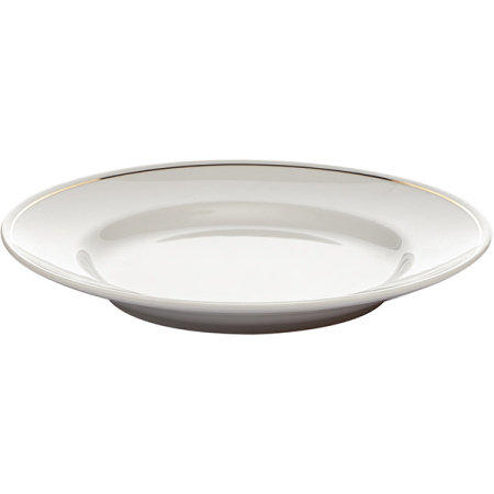 Фото Тарелка мелкая «Идиллия»; фарфор; D=20,H=2.2см; белый,золотой Тарелка мелкая «Идиллия»; фарфор; D=20,H=2.2см; белый,золотой