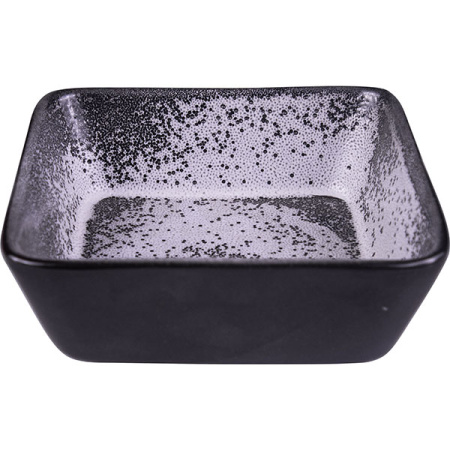 Салатник квадрат. «Млечный путь»; фарфор; 600мл; L=15,B=15см; черный