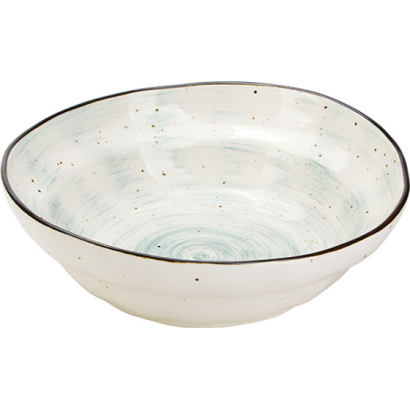 Салатник «Пастораль»; фарфор; D=22,H=7см; зелен.