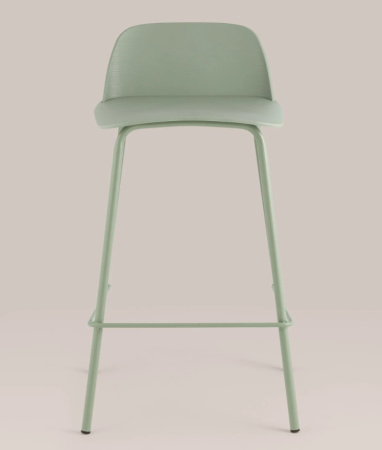 Стул полубарный Mist серо-зеленый