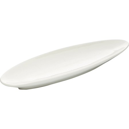 Селедочница «Кунстверк»; фарфор; H=2.5,L=40,B=13.5см; белый