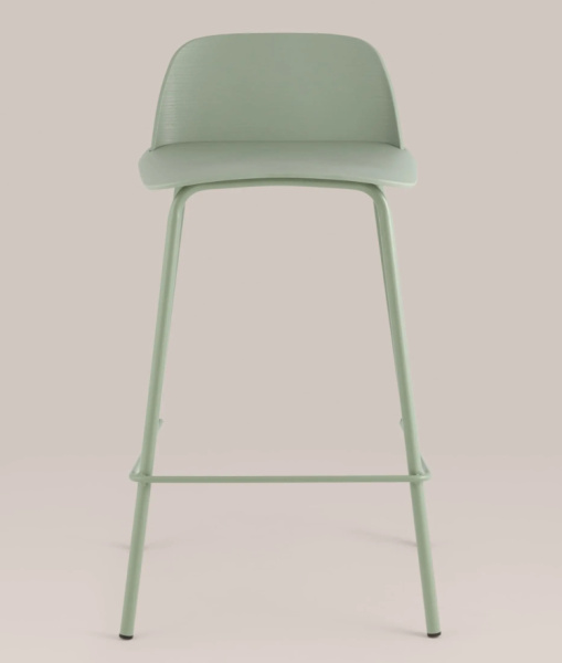 Стул полубарный Mist серо-зеленый