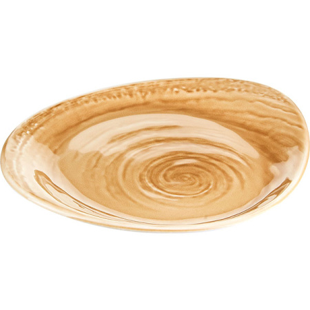 Тарелка мелкая «Скейп охра»; фарфор; D=25см; бежев.