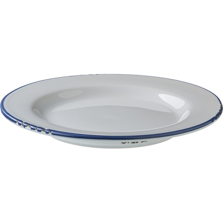 Тарелка мелкая «Эйвбери блю»; керамика; D=20,H=2.2см; белый,синий